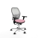 Jorquera traslack malla blanca bali rosa brazos 3D base aluminio  ruedas 65mm engomada