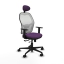 Jorquera traslack malla blanca bali morado brazos 1D base nailon cabecero fijo ruedas 65mm nailon
