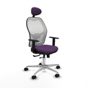 Jorquera traslack malla blanca bali morado brazos 1D base aluminio cabecero fijo ruedas 65mm nailon