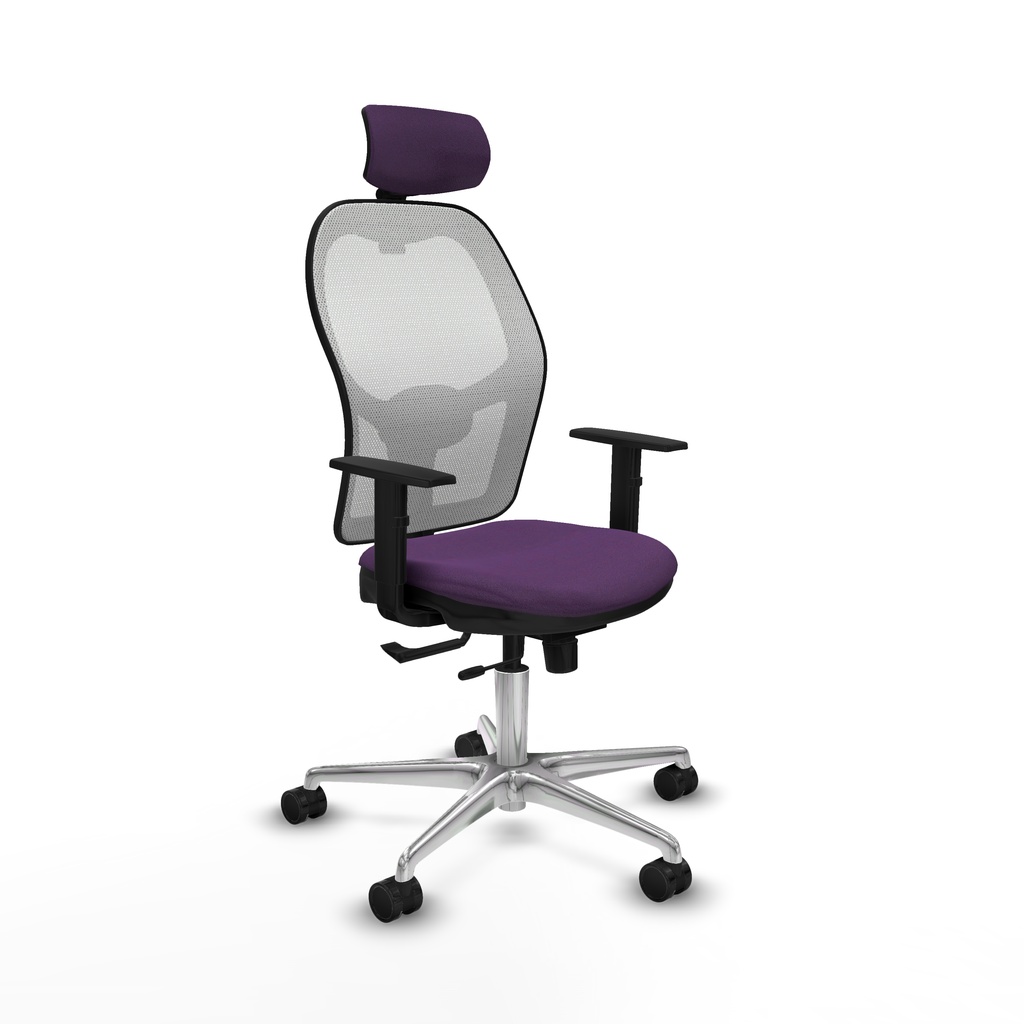 Jorquera traslack malla blanca bali morado brazos 1D base aluminio cabecero 2D ruedas 65mm nailon