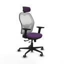 Jorquera traslack malla blanca bali morado brazos 2D base nailon cabecero 2D ruedas 65mm engomada