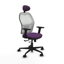 Jorquera traslack malla blanca bali morado brazos 2D base nailon cabecero fijo ruedas 65mm nailon
