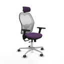 Jorquera traslack malla blanca bali morado brazos 3D base aluminio cabecero 2D ruedas 65mm engomada