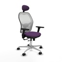 Jorquera traslack malla blanca bali morado brazos 3D base aluminio cabecero fijo ruedas 65mm nailon