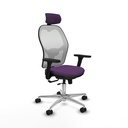 Jorquera traslack malla blanca bali morado brazos 3D base aluminio cabecero 2D ruedas 65mm nailon