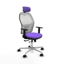 Jorquera traslack malla blanca bali lila brazos 1D base aluminio cabecero 2D ruedas 65mm nailon