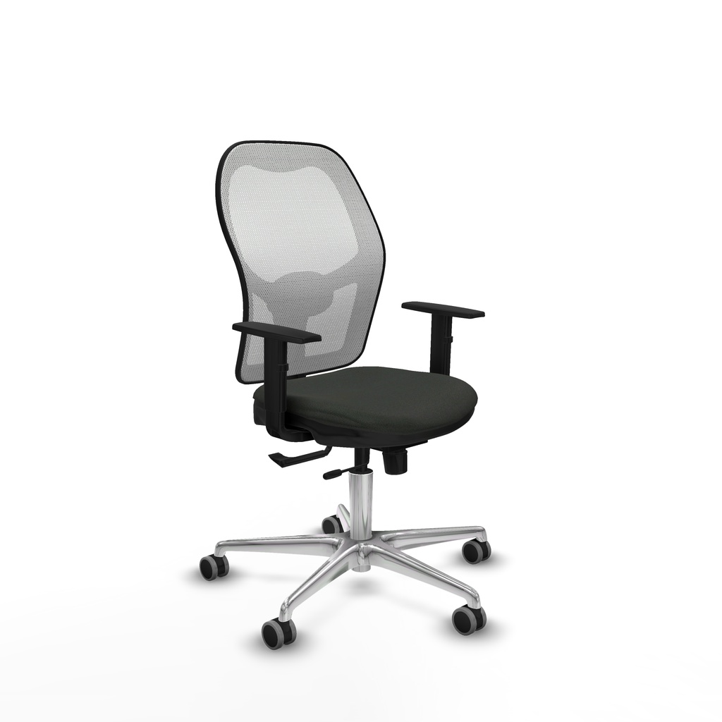 Jorquera traslack malla blanca bali negro brazos 1D base aluminio  ruedas 65mm engomada