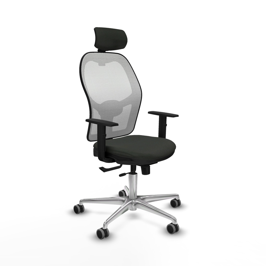 Jorquera traslack malla blanca bali negro brazos 1D base aluminio cabecero 2D ruedas 65mm engomada