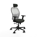 Jorquera traslack malla blanca bali negro brazos 2D base nailon cabecero 2D ruedas 65mm nailon