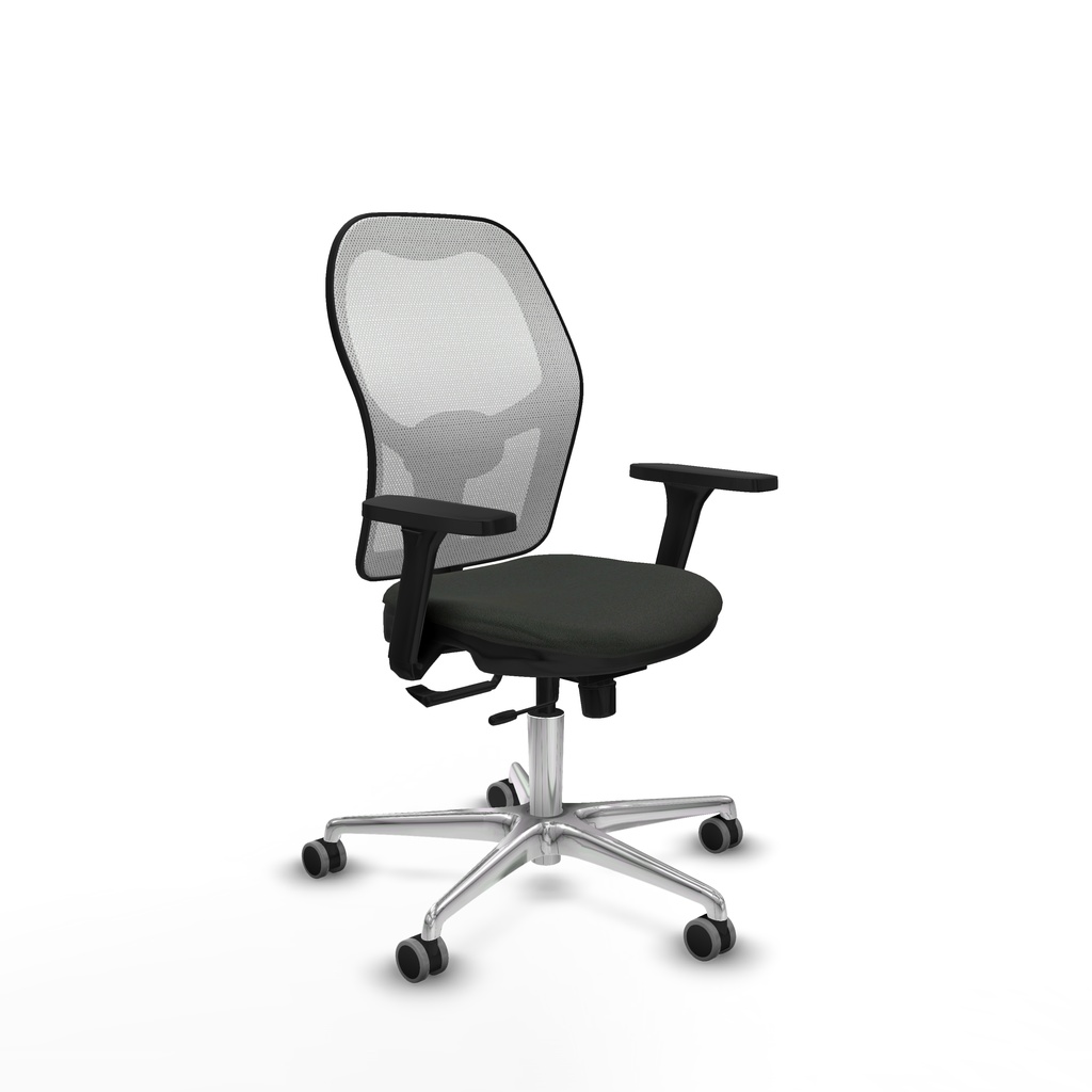 Jorquera traslack malla blanca bali negro brazos 3D base aluminio  ruedas 65mm engomada