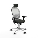 Jorquera traslack malla blanca bali negro brazos 3D base aluminio cabecero 2D ruedas 65mm engomada