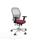 Jorquera traslack malla blanca bali granate brazos 2D base aluminio  ruedas 65mm engomada