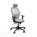 Jorquera traslack malla blanca similpiel blanco brazos 1D base nailon cabecero 2D ruedas 65mm engomada