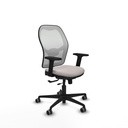 Jorquera traslack malla blanca similpiel blanco brazos 2D base nailon  ruedas 65mm engomada