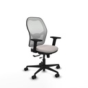 Jorquera traslack malla blanca similpiel blanco brazos 2D base nailon  ruedas 65mm nailon