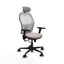 Jorquera traslack malla blanca similpiel blanco brazos 3D base nailon cabecero 2D ruedas 65mm nailon