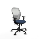 Jorquera traslack malla blanca similpiel azul marino brazos 1D base nailon  ruedas 65mm engomada