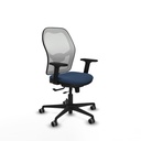 Jorquera traslack malla blanca similpiel azul marino brazos 2D base nailon  ruedas 65mm engomada