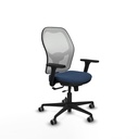Jorquera traslack malla blanca similpiel azul marino brazos 3D base nailon  ruedas 65mm engomada
