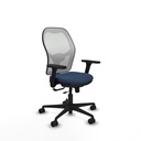 Jorquera traslack malla blanca similpiel azul marino brazos 3D base nailon  ruedas 65mm nailon