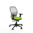 Jorquera traslack malla blanca similpiel pistacho brazos 2D base nailon  ruedas 65mm engomada