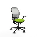 Jorquera traslack malla blanca similpiel pistacho brazos 3D base nailon  ruedas 65mm engomada