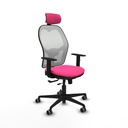 Jorquera traslack malla blanca similpiel rosa brazos 1D base nailon cabecero 2D ruedas 65mm engomada