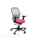 Jorquera traslack malla blanca similpiel rosa brazos 2D base nailon  ruedas 65mm engomada