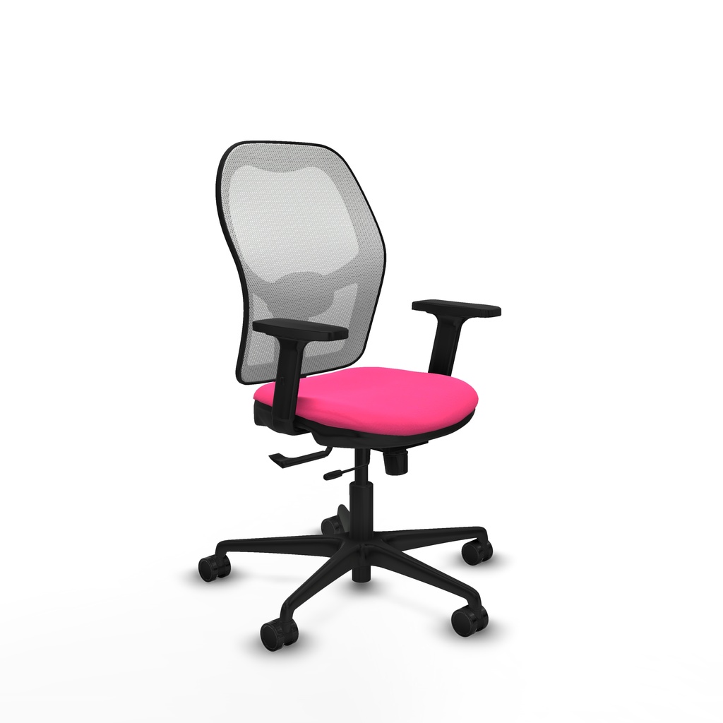 Jorquera traslack malla blanca similpiel rosa brazos 2D base nailon  ruedas 65mm nailon