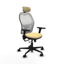 Jorquera traslack malla blanca similpiel crema brazos 3D base nailon cabecero 2D ruedas 65mm nailon