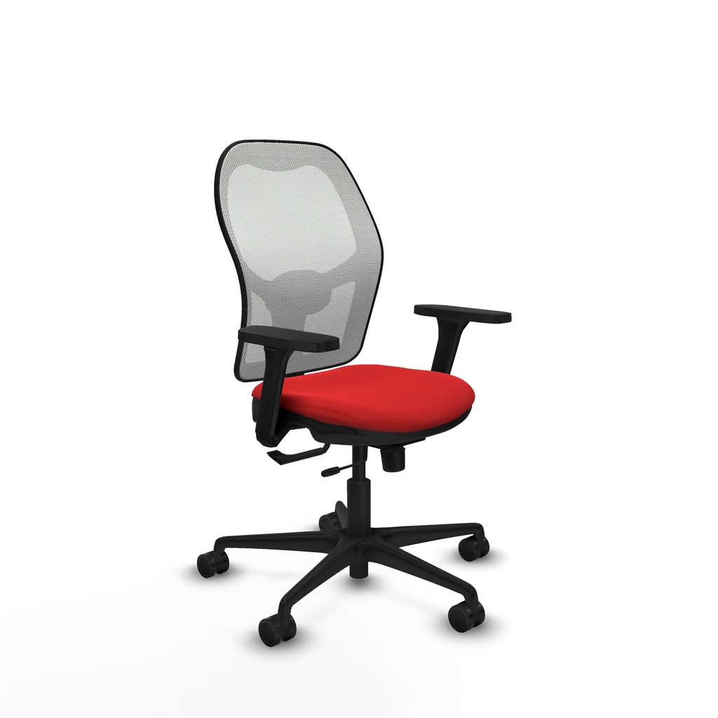 Jorquera traslack malla blanca similpiel rojo brazos 3D base nailon  ruedas 65mm nailon