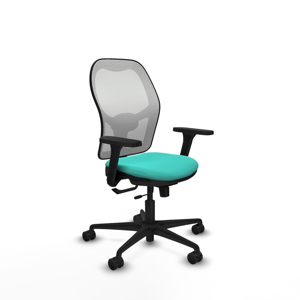 Jorquera traslack malla blanca similpiel turquesa brazos 3D base nailon  ruedas 65mm nailon