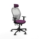 Jorquera traslack malla blanca similpiel morado brazos 1D base nailon cabecero 2D ruedas 65mm engomada