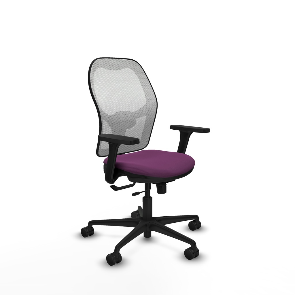 Jorquera traslack malla blanca similpiel morado brazos 3D base nailon  ruedas 65mm nailon