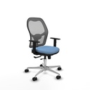 Jorquera traslack malla gris bali azul cielo brazos 1D base aluminio  ruedas 65mm nailon