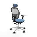 Jorquera traslack malla gris bali azul cielo brazos 2D base aluminio cabecero 2D ruedas 65mm nailon