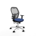 Jorquera traslack malla gris bali azul marino brazos 1D base aluminio  ruedas 65mm nailon