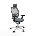 Jorquera traslack malla gris bali gris brazos 2D base aluminio cabecero 2D ruedas 65mm engomada