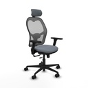 Jorquera traslack malla gris bali gris brazos 3D base nailon cabecero 2D ruedas 65mm nailon