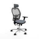 Jorquera traslack malla gris bali gris brazos 3D base aluminio cabecero 2D ruedas 65mm nailon