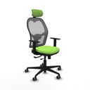Jorquera traslack malla gris bali pistacho brazos 1D base nailon cabecero 2D ruedas 65mm engomada