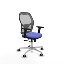 Jorquera traslack malla gris bali azul claro brazos 2D base aluminio  ruedas 65mm engomada