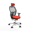 Jorquera traslack malla gris bali naranja oscuro brazos 1D base aluminio cabecero 2D ruedas 65mm nailon