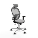 Jorquera traslack malla gris bali gris claro brazos 1D base aluminio cabecero 2D ruedas 65mm engomada