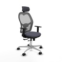 Jorquera traslack malla gris bali gris oscuro brazos 1D base aluminio cabecero 2D ruedas 65mm nailon