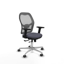 Jorquera traslack malla gris bali gris oscuro brazos 2D base aluminio  ruedas 65mm engomada