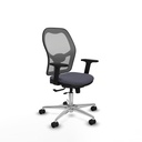 Jorquera traslack malla gris bali gris oscuro brazos 2D base aluminio  ruedas 65mm nailon