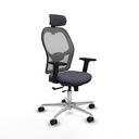 Jorquera traslack malla gris bali gris oscuro brazos 2D base aluminio cabecero 2D ruedas 65mm nailon