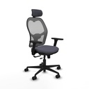 Jorquera traslack malla gris bali gris oscuro brazos 3D base nailon cabecero 2D ruedas 65mm nailon