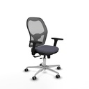 Jorquera traslack malla gris bali gris oscuro brazos 3D base aluminio  ruedas 65mm engomada